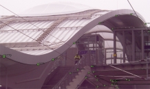 Bahnstation Wien Aspern Nord mit Punkten der Aufnahme - Für eine größere Darstellung bitte auf das Bild klicken