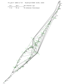 Netzplot aus rmNETZ® einer trigonometrischen Netzmessung mit grafischer Ergebnisdarstellung - Für eine größere Darstellung bitte auf das Bild klicken Netzplot aus rmNETZ® einer trigonometrischen Netzmessung mit grafischer Ergebnisdarstellung - Für eine größere Darstellung bitte auf das Bild klicken