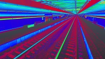 Laserscan einer S-Bahnstation - Für eine größere Darstellung bitte auf das Bild klicken Laserscan einer S-Bahnstation - Für eine größere Darstellung bitte auf das Bild klicken