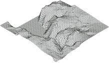 Darstellung eines digitalen Geländemodells - Für eine größere Darstellung bitte auf das Bild klicken Darstellung eines digitalen Geländemodells - Für eine größere Darstellung bitte auf das Bild klicken